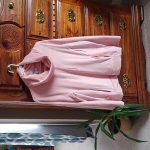 🍁Women's Soft Pink Velour Cozy Cowl Neck Plush Sweater